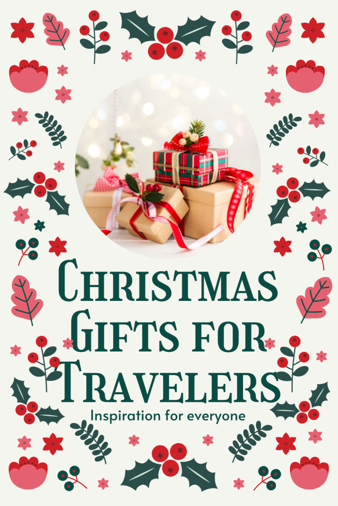 Travel gifts Pinterest image: Christmas Gifts for Travelers