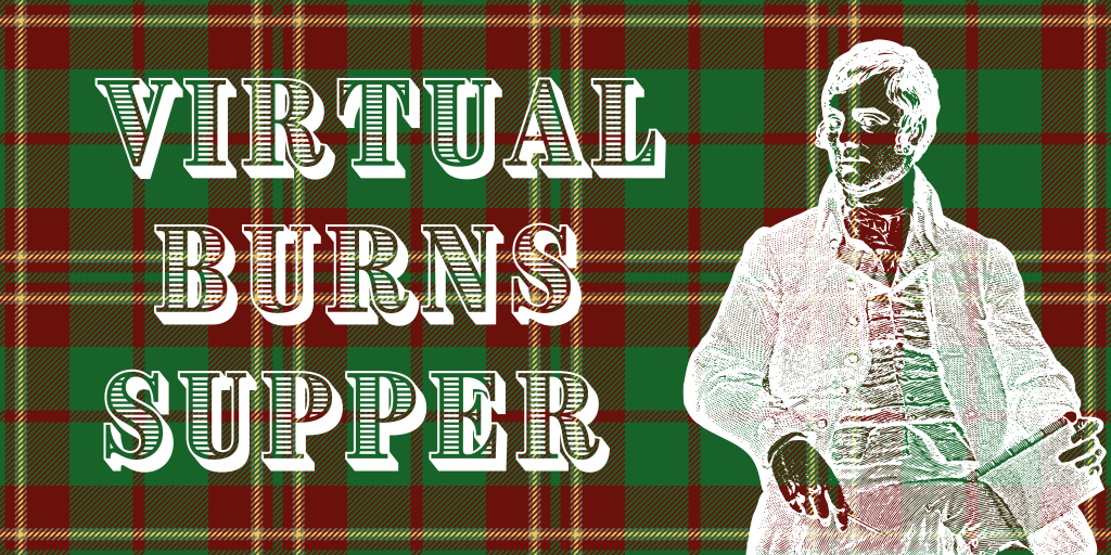 Silhouette of Robert Burns - Virtual Burns Supper